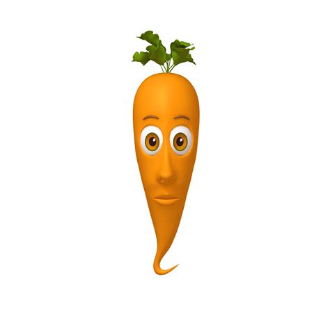 3d Model Carrot Cartoon Cgtrader