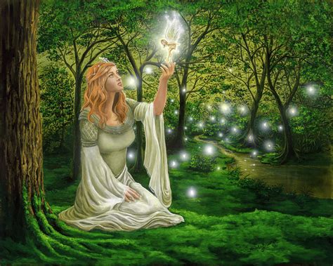 Fairy Forest Enchantress Painting By Angela Bawden Pixels