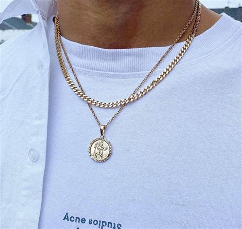 Mens Gold Necklace Mens Gold Chain Mens Gold Pendant In 2020
