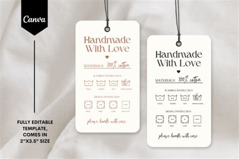 Editable Care Guide Hang Tag Template Graphic By Sundiva Design