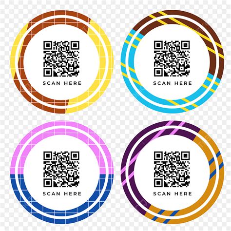 Qr Codes Clipart Vector Circle Qr Code Label Design Colorful Qr Code Qr Png Image For Free