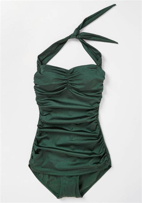 Esther Williams Bathing Beauty One Piece Swimsuit In Emerald Emerald