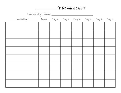 Blank Printable Reward Charts
