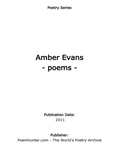 amber evans poems poetry series pdf