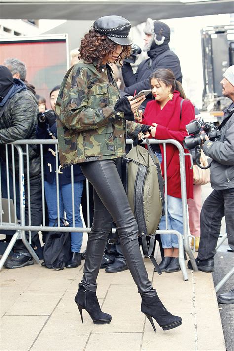 Joan Smalls Outside The Michael Kors Show Leather Celebrities