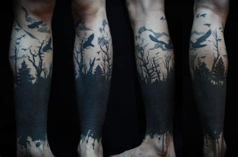 40 Bold Blackwork Tattoos Tatuaje Blackout Tatuajes Pierna Y