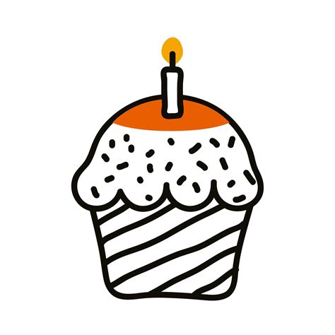 Cupcake Doodle Style 3662374 Vector Art At Vecteezy