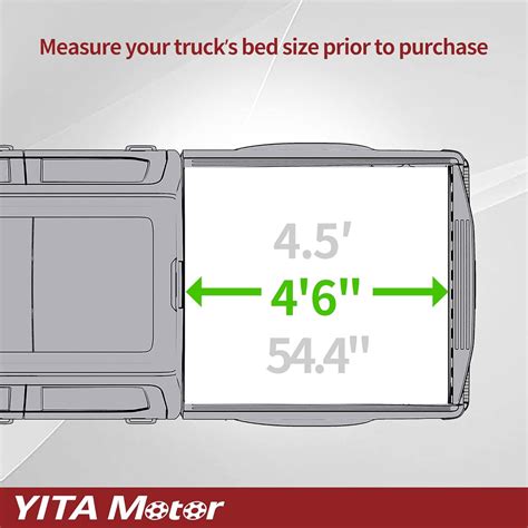 Yitamotor® Soft Tri Fold Truck Bed Tonneau Cover Compatible With 2022