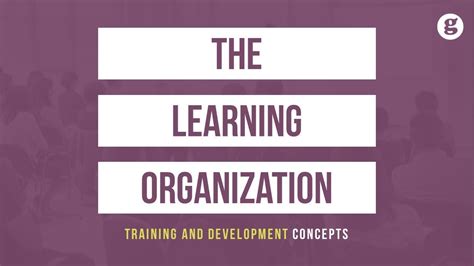 The Learning Organization Youtube