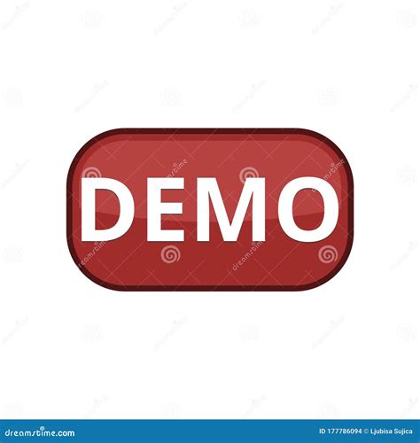 Demo Red Sign Stock Vector Illustration Of Symbol Flat 177786094