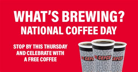 Free Coffee On National Coffee Day Cefco