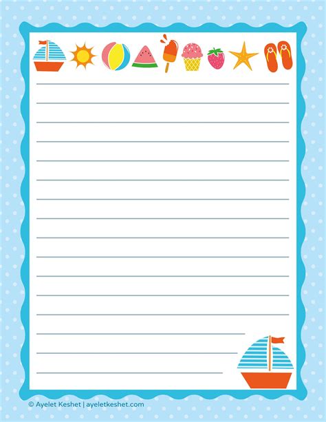 Printable Stationery For Kids Tedy Printable Activities