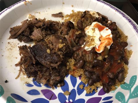 Puerto rican rice is a yellow rice recipe where the rice is cooked in a sauce mixture called sofrito and takes on a yellow coloring through the spices in either sazon seasoning, turmeric, or through using annato oil. Puerto Rican Instant Pot Pork with Stewed Black Soy Beans ...