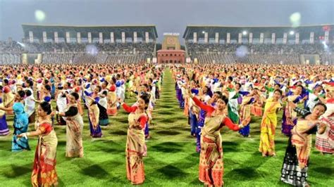 Assam S Bihu Dance Sets Two World Records With Over Dancers And