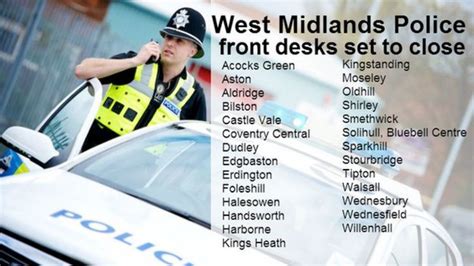 West Midlands Police Front Desks To Close By March Bbc News