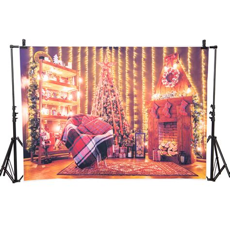 Lelinta 7x5ft Multi Color Christmas Photography Vinyl Fabric Backdrop
