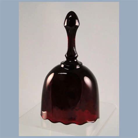 Fenton Glass Ruby Bell Oval Shape Unpainted Fortune Gallery Of Vintage Collectibles Ruby Lane