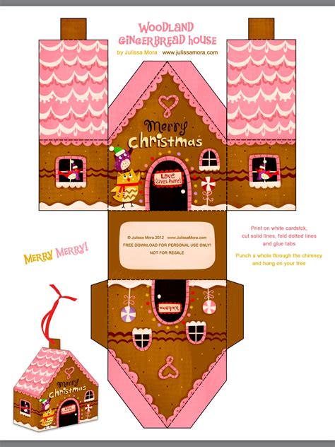 Gingerbread House Paper Template