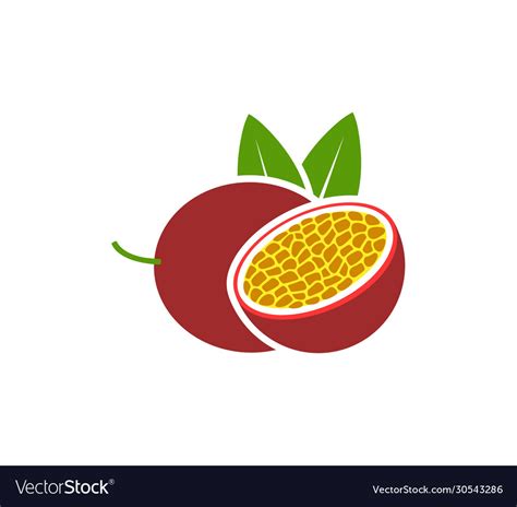 Passion Fruit Royalty Free Vector Image Vectorstock