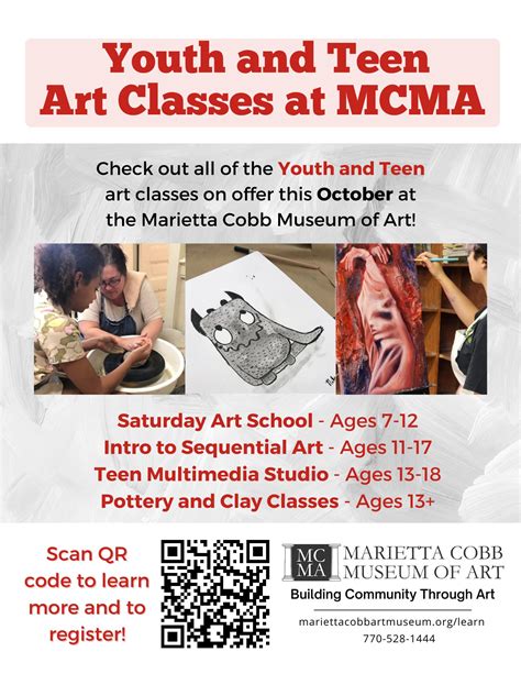 Fall Studio Art Classes For Youth And Teens At Marietta Cobb Museum Of