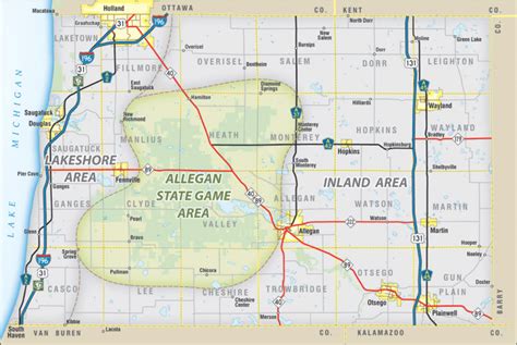 Allegan State Game Area Trail Map Printable Map