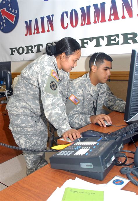 United States Army Pacific Main Command Post In Action During Ufg