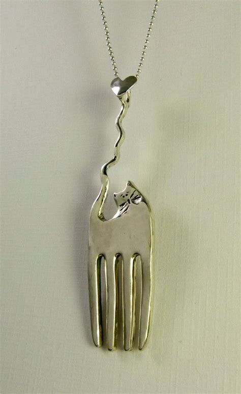 Felicity The Fork Cat Up Cycled Sterling Silver And By Robinwade 114
