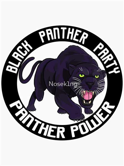 Black Panther Party Logo Sticker For Sale By Nosek1ng Redbubble