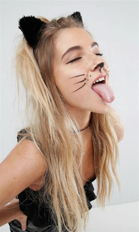 Sexy Halloween Kitty Cat Ears Costume From Asos Affiliate Sexy Halloween Long Hair Styles