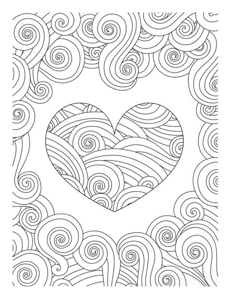 48 Printable Heart Coloring Pages For Adults Happier Human