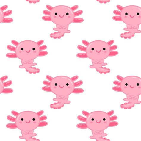 Lindo Axolotl De Patrones Sin Fisuras Fondo De Animales De Dibujos