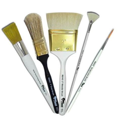 Bob Ross Paint Brush 1 Inch Oval Oil Painting Brush Natural Bristle For