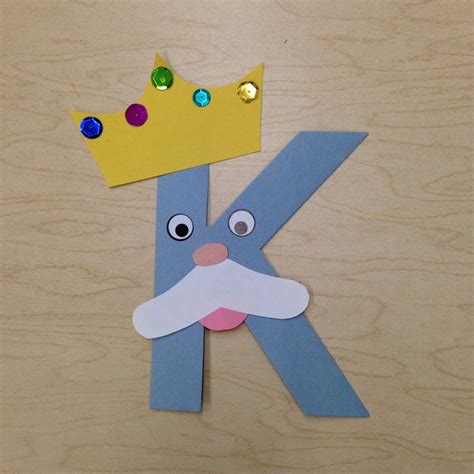 K Is For King Craft Letter A Crafts Alphabet Crafts Preschool
