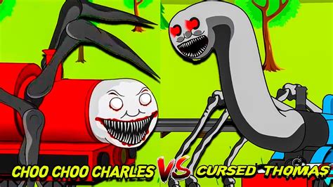 Cursed Thomas The Train EXE VS Choo Choo Charles Spider Train CURSED Animations YouTube