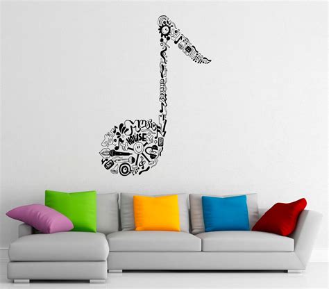 Music Wall Decal Vinyl Stickers Music Notes Home Interior Art Etsy
