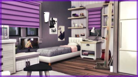 Building A Cute University Dorm Room The Sims 4 Speed Build Sims