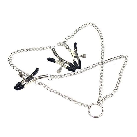 Bdsm Metal Long Chain Nipple Clamps Chains Adult Game Breast Clips Milk Folder Vagina Clip For