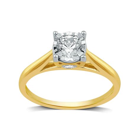 Forever Bride Forever Bride 12 Carat Tw Round Diamond 10 Kt Yellow