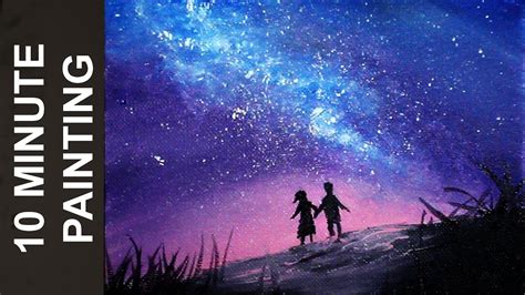 Carl's disillusionment with the police force. Painting Two Kids Looking Out at a Galaxy in a Night Sky ...