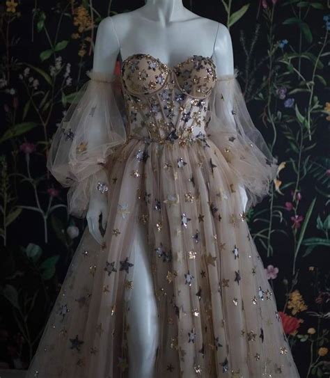 Pinkish Starry Dress Fairytale Dress Ball Dresses Ball Gowns