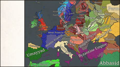 Map Of 769 Europe I Made For Ahoe Inspired By Crusarder Kings Ii R