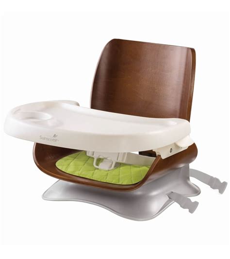 There is a fun toy on the front for entertainment and an ergonomic shaped backrest to support your baby's back. Summer Infant Bentwood Booster Seat