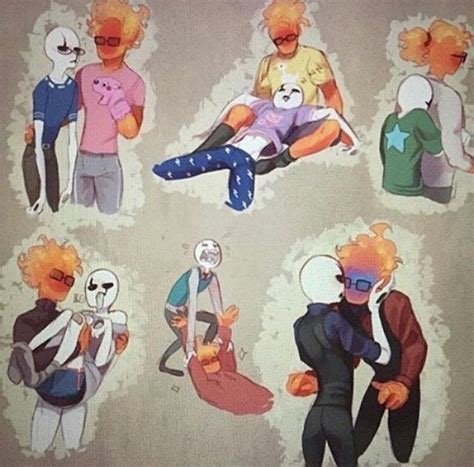 Grillby X Gaster I Dont Ship It But Its Still Cute