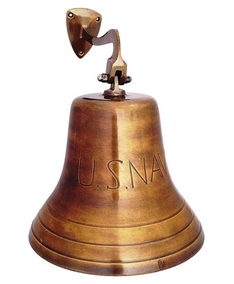 Nautical Antique Solid Brass Us Navy Ship Bell Maritime Navy Ships