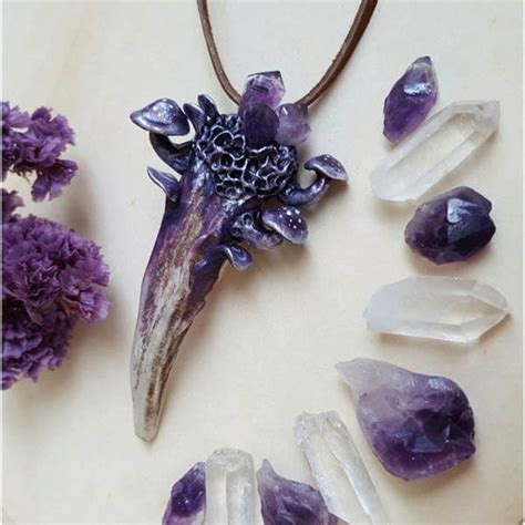 Magical Forest Themed Hand Sculpted Crystal Jewelry Design Swan
