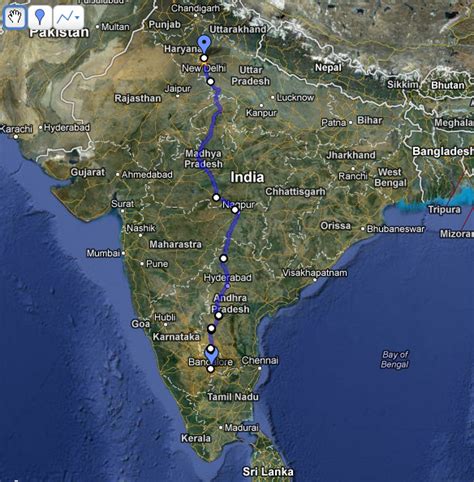Bangalore To Delhi Drive Via Hyderabad Nagpur Bhopal Biaora Gwalior