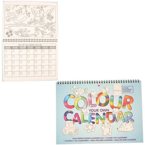 Colour Your Own Calendar 43158 Cards Stationery Crafts And Wrap