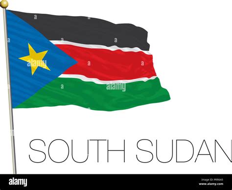 bandera oficial de sudán del sur ilustración vectorial imagen vector de stock alamy