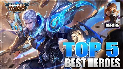 2019 Top 5 Best Fighter Heroes In Mobile Legends Before Guinevere Youtube