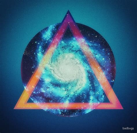 Space Galaxy Triangle By Badbugs Redbubble